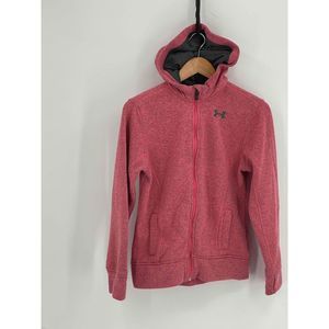 Under Armour‎ Full Zip Hooded Jacket Sweatshirt Youth Size XL Girls Pink Hoodie
